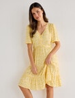 Whistle Mini Flow Babydoll Dress, Yellow product photo View 07 S