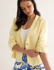 Whistle Ruched Sleeve Jacket, Lemon product photo