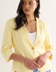 Whistle Ruched Sleeve Jacket, Lemon product photo View 05 S