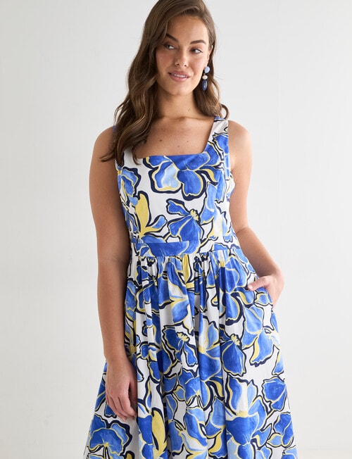 Whistle Cotton Sundress, Sunshine Print product photo