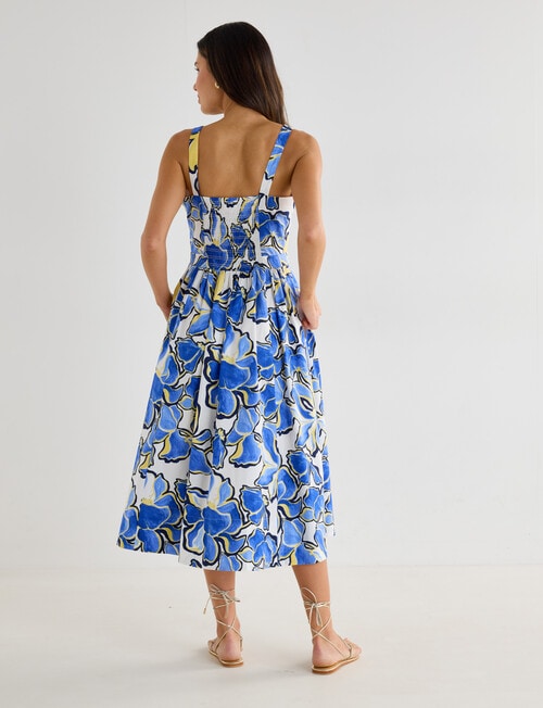 Whistle Cotton Sundress, Sunshine Print product photo View 02 L