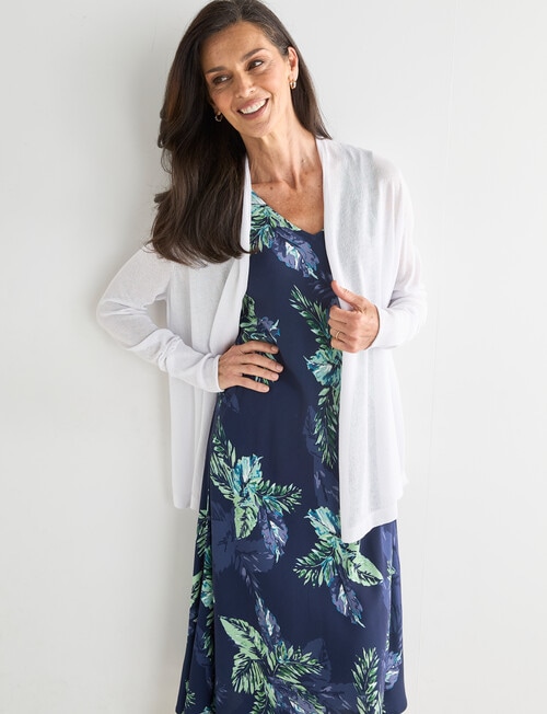 Ella J Drapey Summer Cardigan, White product photo View 05 L