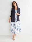 Ella J Drapey Summer Cardigan, Navy product photo View 03 S