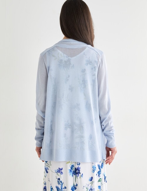 Ella J Drapey Summer Cardigan, Pale Blue product photo View 02 L
