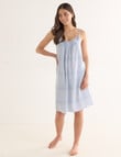 Whistle Sleep Stripe Strappy Nightie, Indigo, 8-22 product photo View 04 S