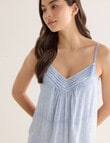 Whistle Sleep Stripe Strappy Nightie, Indigo, 8-22 product photo View 05 S