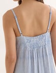 Whistle Sleep Stripe Strappy Nightie, Indigo, 8-22 product photo View 06 S