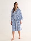 Whistle Sleep Print Robe, Indigo, 8-22 product photo View 04 S