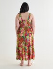 Studio Curve Printed Tropical Sundress, Red product photo View 02 S