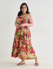 Studio Curve Printed Tropical Sundress, Red product photo View 03 S