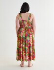 Studio Curve Printed Tropical Sundress, Red product photo View 02 S