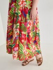 Studio Curve Printed Tropical Sundress, Red product photo View 06 S