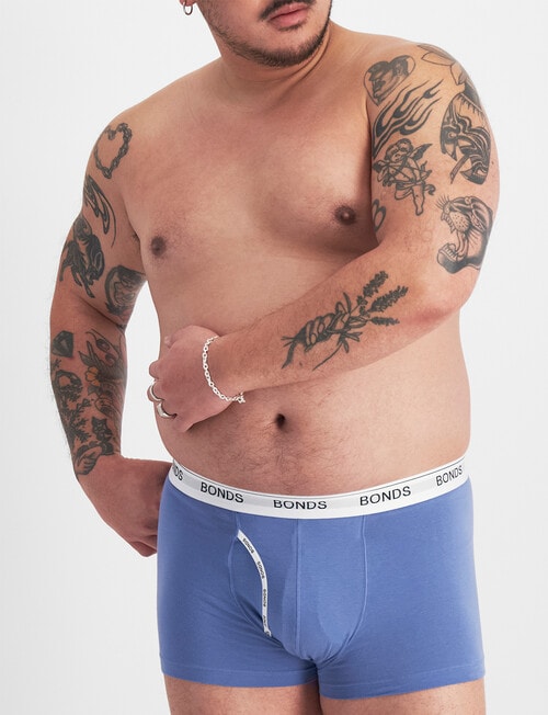 Bonds Guyfront Trunk, 3-Pack, Lavender Kiss, River Bed & Strong Blush product photo