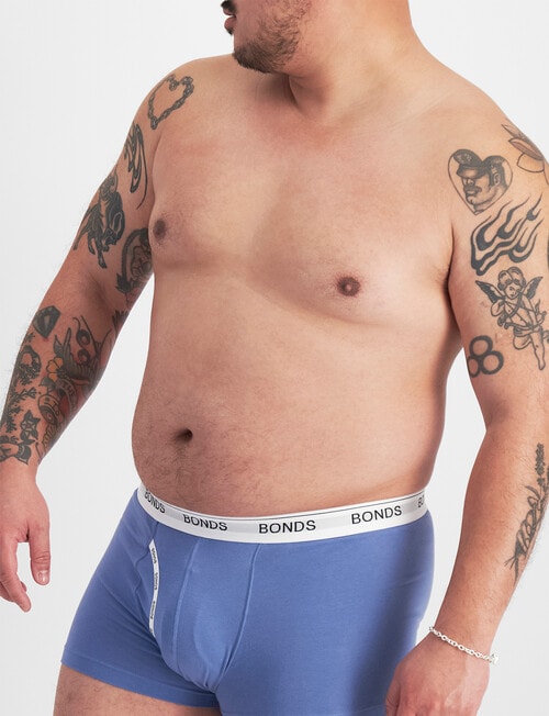 Bonds Guyfront Trunk, 3-Pack, Lavender Kiss, River Bed & Strong Blush product photo View 02 L