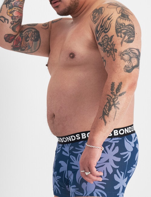 Bonds Classic Trunk, 3-Pack, Patchy Palm Kyoto, Indigo & Nu Black product photo View 02 L