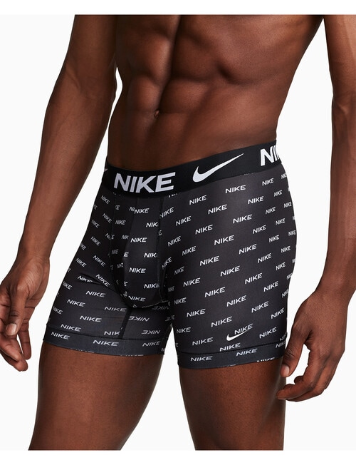 Nike Essential Micro Boxer Brief, 3-Pack, Logo Print, Cool Grey & Black product photo View 03 L