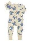 Bonds Crab-Tacular Zippy Wondersuit, Cream & Blue product photo