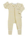 Bonds Roomies Stripe Rib Zippy Wondersuit, Clay & Marscapone product photo