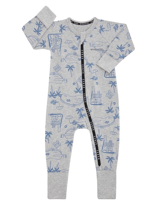 Bonds Wondercool Beach Club Zippy, Grey & Blue product photo