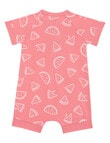 Bonds Wondercool Eyelet Watermelon Romper, Pink & White product photo View 02 S