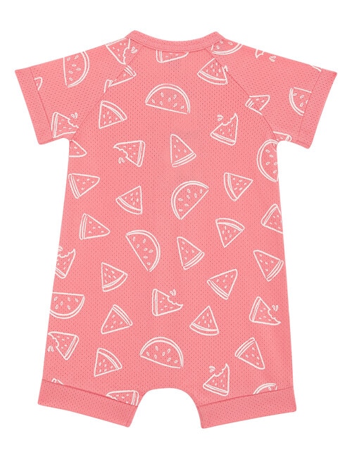 Bonds Wondercool Eyelet Watermelon Romper, Pink & White product photo View 02 L