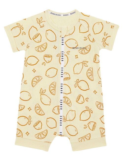 Bonds Wondercool Eyelet Lemon Romper, Yellow product photo