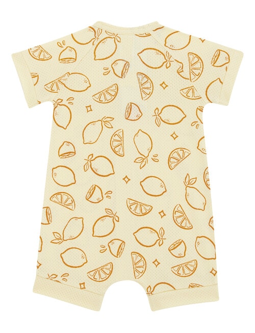 Bonds Wondercool Eyelet Lemon Romper, Yellow product photo View 02 L