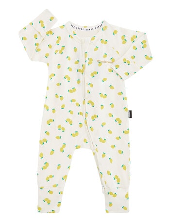Bonds Wondersuit Lemon Pop Zippy, Cream & Yellow product photo
