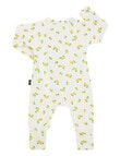 Bonds Wondersuit Lemon Pop Zippy, Cream & Yellow product photo View 02 S