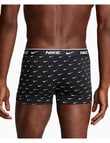 Nike Essential Cotton Trunk, 3-Pack, Logo Print, Cool Grey & Blue product photo View 02 S