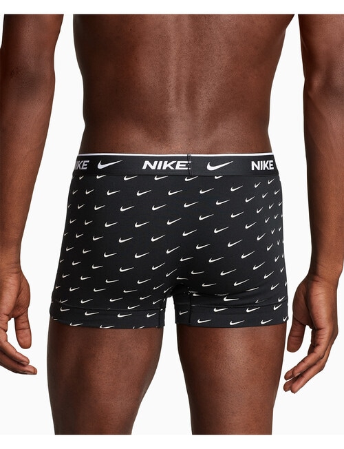 Nike Essential Cotton Trunk, 3-Pack, Logo Print, Cool Grey & Blue product photo View 02 L