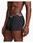 Nike Essential Cotton Trunk, 3-Pack, Logo Print, Cool Grey & Blue product photo View 03 S