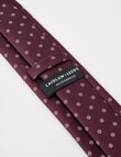 Laidlaw + Leeds Dobby Ditsy Tie, Burgundy product photo View 03 S