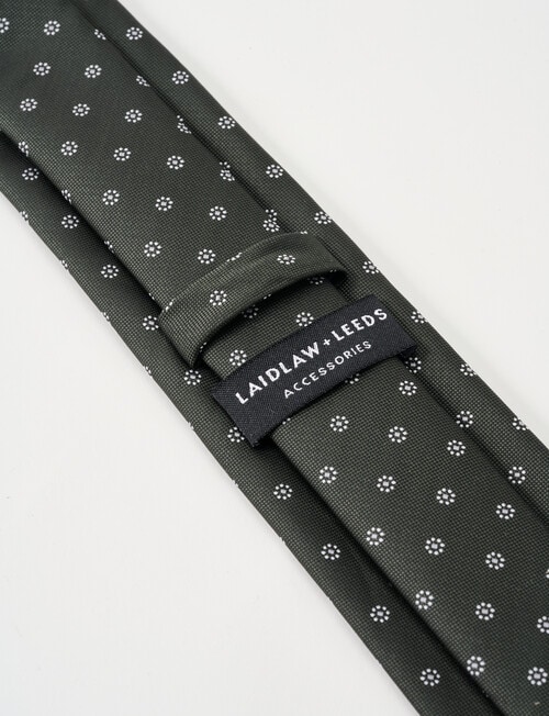 Laidlaw + Leeds Dobby Ditsy Tie, Green product photo View 03 L