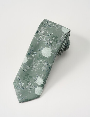 Laidlaw + Leeds Floral Tie, Sage product photo