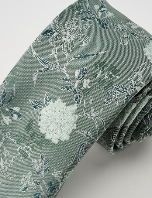 Laidlaw + Leeds Floral Tie, Sage product photo View 02 L