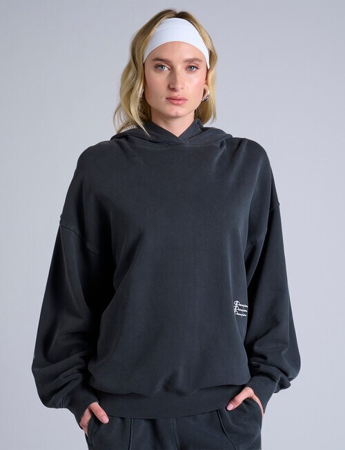 Champion Rochester Vintage Wash Hoodie, Black - Activewear