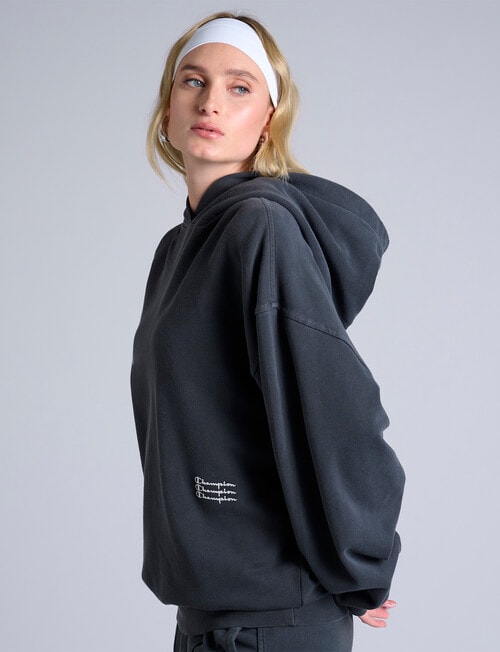 Champion Rochester Vintage Wash Hoodie, Black product photo View 02 L