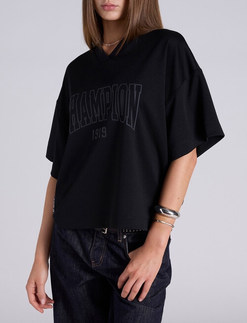 Champion Mesh Sport Jersey, Black product photo View 02 L