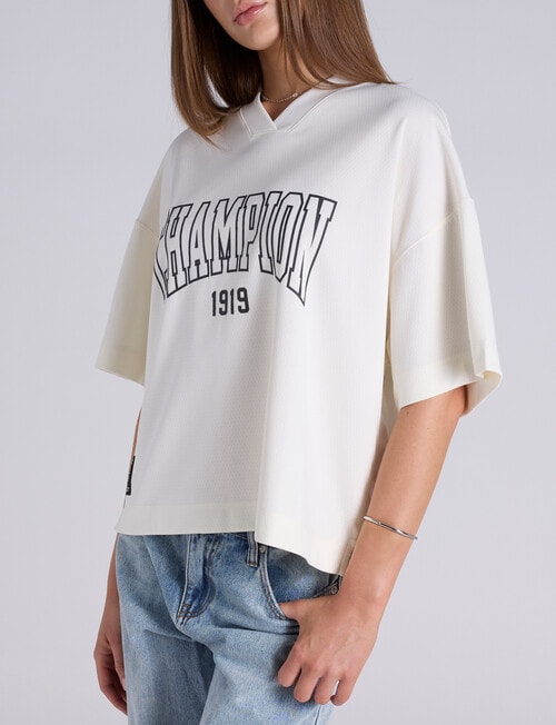Champion Mesh Sport Jersey, Ivory White product photo View 02 L