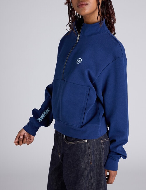 Champion Legacy Tech Half Zip Pullover, Sail Away Navy product photo