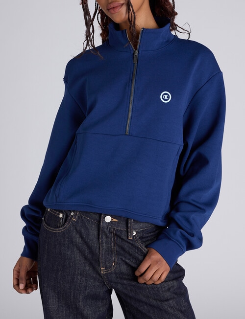 Champion Legacy Tech Half Zip Pullover, Sail Away Navy product photo View 02 L