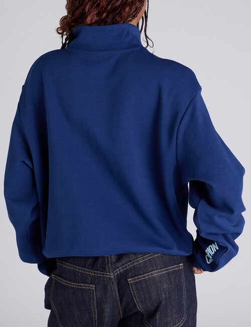 Champion Legacy Tech Half Zip Pullover, Sail Away Navy product photo View 03 L