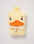 Little Bundle Character Hooded Towel, Duckling product photo View 02 S