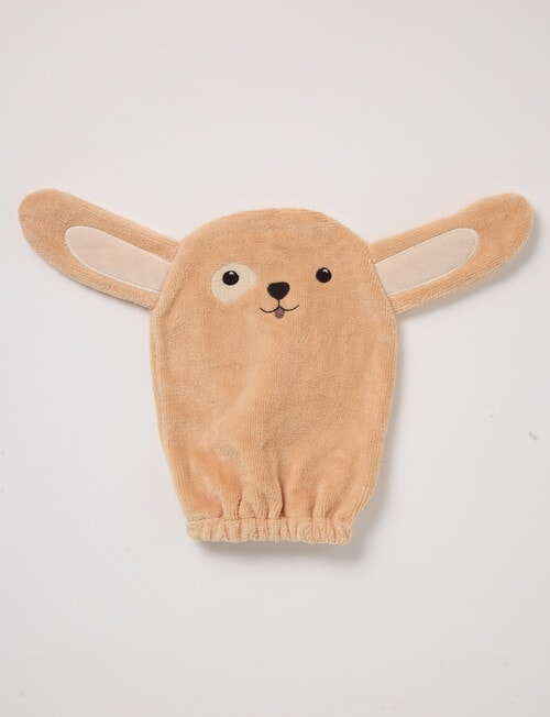 Little Bundle Character Face Washer Mitt, Dog product photo