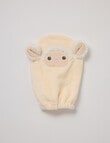 Little Bundle Character Face Washer Mitt, Lamb product photo
