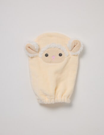 Little Bundle Character Face Washer Mitt, Lamb product photo
