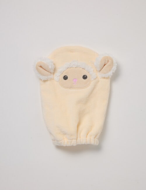 Little Bundle Character Face Washer Mitt, Lamb product photo