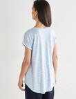 Ella J Seaside Print Boxy Tee, Pale Blue product photo View 02 S
