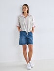 Zest Stripe Dolman Shirt, White product photo View 03 S